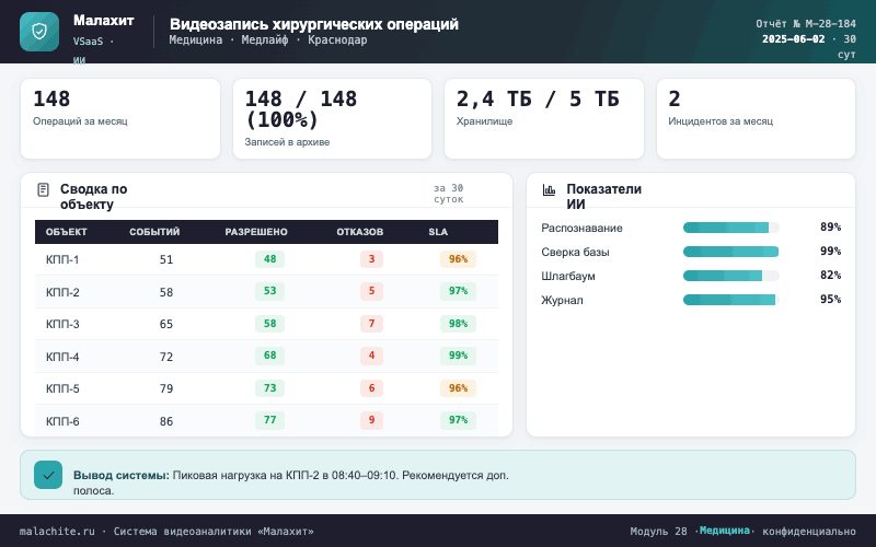 Отчёт за период — Система Малахит