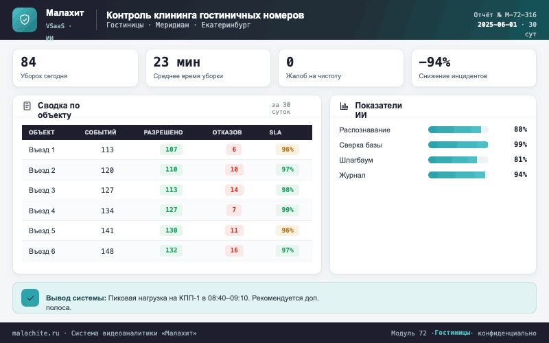 Отчёт за период — Система Малахит